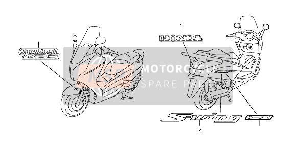 Honda FES125 2010 Marca para un 2010 Honda FES125